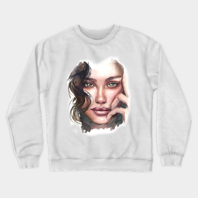 Portrait Crewneck Sweatshirt by Kira Balan